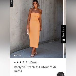 Vici strapless midi dress